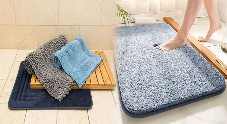 Soft Microfiber Non-Slip Bathroom Rugs for Plush Comfort